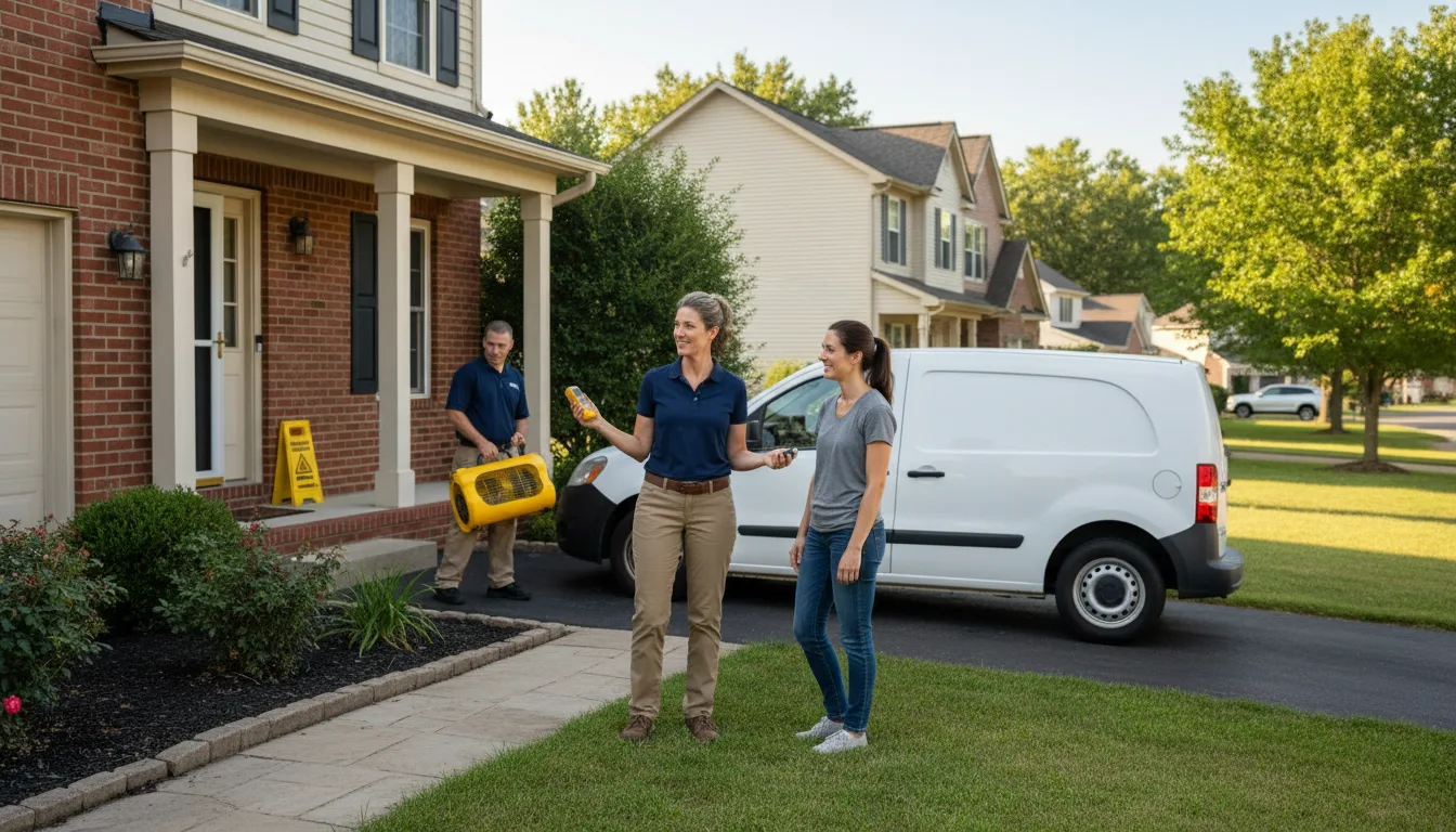 Residential water damage restoration in Womelsdorf, PA